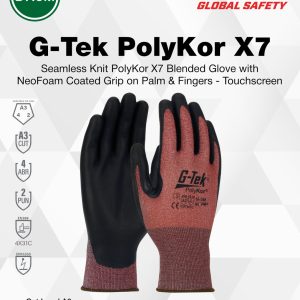 g tek polykor x7 cut resistant gloves with neofoam