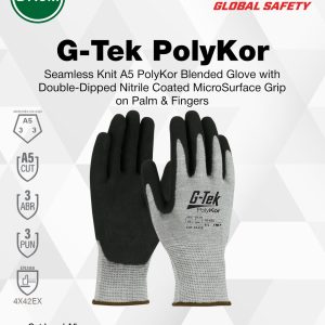 g tek a5 polykor double nitrile grip gloves