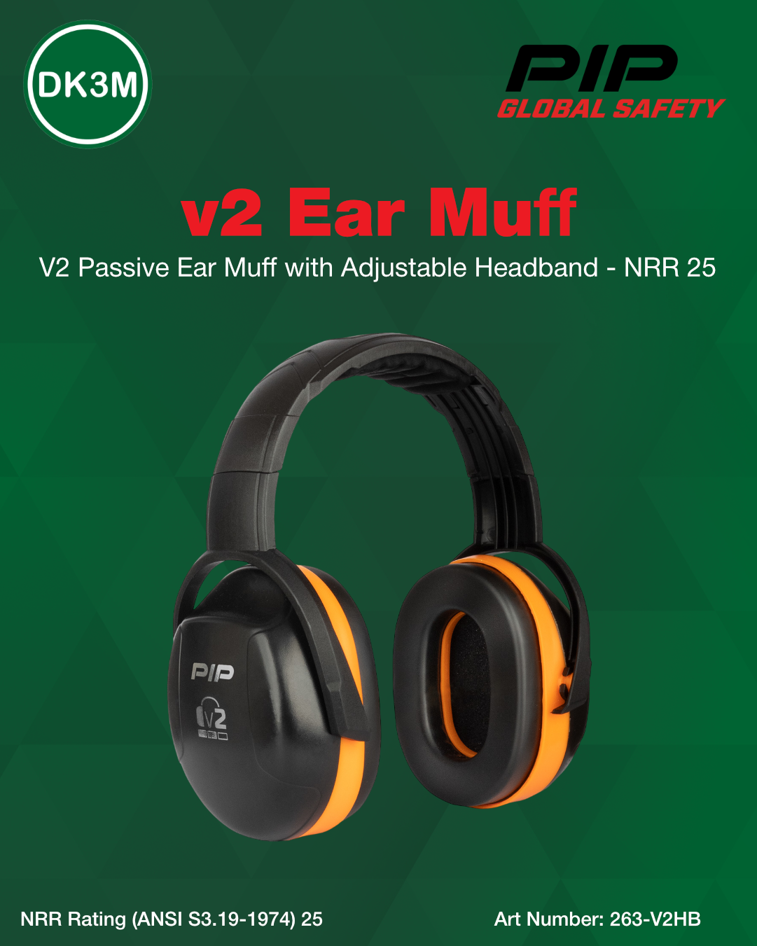 v2 passive ear muff with adjust headband (nrr 25) v2 passive ear muff with adjust headband (nrr 25)