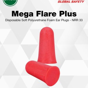 mega flare plus disposable foam ear plugs (nrr 33)