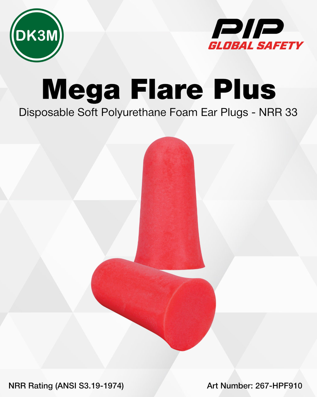 mega flare plus disposable foam ear plugs (nrr 33) mega flare plus disposable foam ear plugs (nrr 33)
