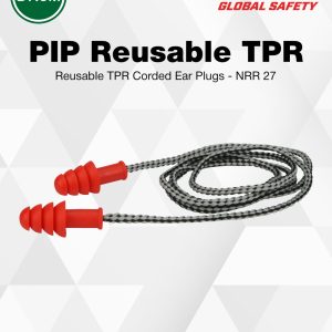 pip reusable 4 flange corded ear plugs (nrr 27)