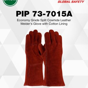 pip 73 7015a economy grade split cowhide leather welder's glove