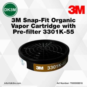 3m snap fit organic vapor cartridge with pre filter 3301k 55